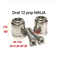 Jalu stang ninja r ninja rr ninja 250 ninja 250 karbu drat 12 DRAT 10 stenlis bandul stang stenlis K