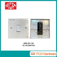 UMS 10AMP 1 GANG 1 WAY SWITCH - 201-1W (1pc)