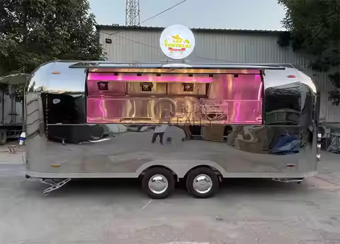Ice Cream Food Truck Stainless Steel Bbq Popcorn Hot Dog Concession Food Trailer United States Food 