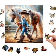 Cowboy Girl and Horse Wooden Puzzle Alien jigsaw Puzzle Alien jigsaw Puzzle Alien jigsaw Puzzle Anim