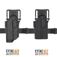 Outer Holster Glock19/G17 With Flashlight + Low Reduction Plate With Leg Strap