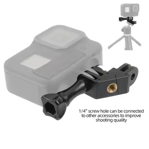 90° Vertical Adapter Universal Mount for GoPro Hero 13 12 11 10 9 Insta360 SJCAM SJ4000 AKASO DJI OS