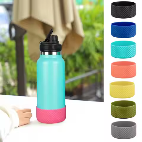 Silicone Boot for Hydro Flask Water Bottle, BPA Free Anti-Slip Bottom Sleeve Cover for Hydro Flask W