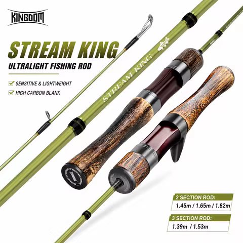 Kingdom STREAM KING Spinning Fishing Rod 61.9g Ultralight Casting Carbon Rods MF Action UL L Power F