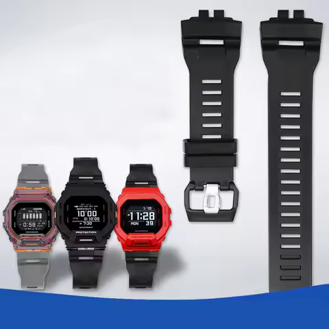 GBD 200 WatchBand Bracelet For G-SHOCK Casio GBD-200-1A GBD-200RD-4 Soft Silicone Strap Black Watch 