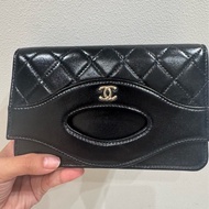 Chanel 31 Woc 亮面羊皮菱格紋金釦鍊帶包