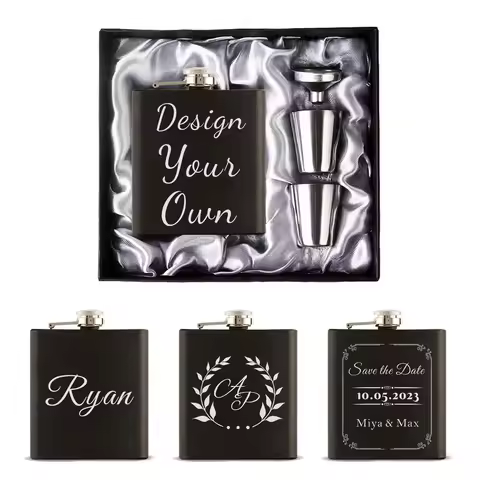 8oz Custom Flask, Personalized Flask, Groomsman Flask, Groomsman Gift, Gifts for Wedding Party, Engr