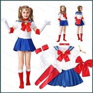 YT2 Sailor Moon Halloween childrens costume performance cosplay girls skirt Excellent texture YT2