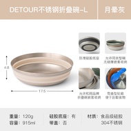 Portable Food Grade Silicone Travel Cutlery Set Three Pieces Outdoor Camping Picnic Foldable Bowl Di