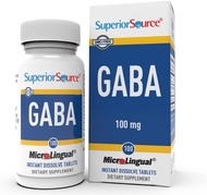 GABA 100 mg, Quick Dissolve MicroLingual Tablets, 100 Count, Brain Health Support, Promotes a Relaxi