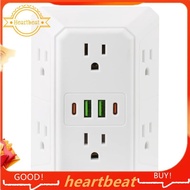 [Hot-Sale] Wall Charger Outlet Extender Surge Protector 6 Outlet Splitter US Plug