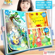 A3 Clear File Book With Handle 40/60 Pockets Quality File Folder Stationary Art Drawing Poster