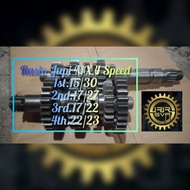 Racing Gear Ratio Jupiter MX 4 Speed 250cc - 300cc Drag Racing 500m Gear Size 1st.15/30; 2nd.17/27; 