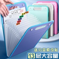 A a4 Portable Vertical Folder Test Paper Clip Paper Storage Classification Organ Bag Large Capacity 