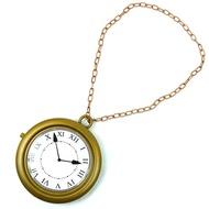 Skeleteen Jumbo Gold Clock Necklace - White Rabbit Clock, Hip Hop Rapper Clock - 1 Piece