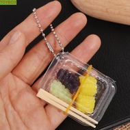 TOYBOX Mini Fast Food Box Keychain, Plastic Fast Food Box Simulation Fast Food Box Keychain, Fashion