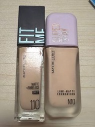 Maybelline Fit Me & Super Stay 粉底液