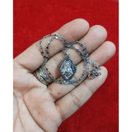 ◀ ❦ ✘ ▆ St. Padre Pio Metal Silver Pendant Necklace