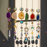 Agate Crystal Sun Catcher Wind Chime Decoration Pendant