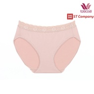 Wacoal Panty กางเกงใน ทรง Bikini ขอบลูกไม้ สีเบจ (1 ตัว) รุ่น WU1M02 WQ6M02 กางเกงใน กางเกงในผู้หญิง ผู้หญิง วาโก้ ครึ่งตัว บาง เย็นสบาย