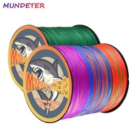 MUNDETER Fishing Line X8 PE Braided Fishing Line Carp Fishing Multifilament Fly Wire Japanese Saltwa