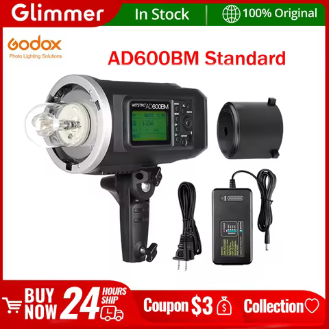 Godox AD600 BM 600Ws GN87 HSS Bowens Mount Outdoor Flash Strobe Light with 2.4G Wireless X System, 8