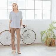 [CUMAR] Pure Color Elastic Straight Trousers Black Coffee