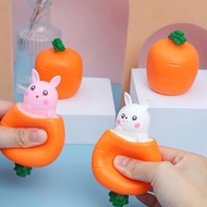 Easter Carrot Rabbit Shape Fidget Toys Funny Squeeze Toys Decompression Sensory Toys Boredom I8T2