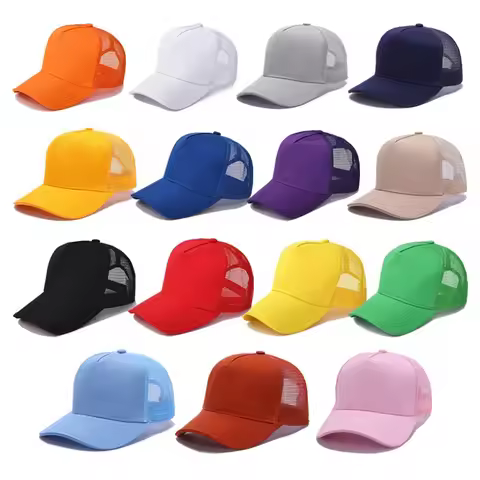Mesh Cap Women Spring Summer Hats For Women Baseball Cap Cotton Solid Colored Wholesale Stock 6 Pane