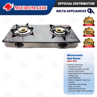 Micromatic Gas Stove Double Burner Tempered Glass  Original w/ 1 Year Warranty MGS 802