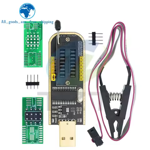 CH341A/B Programmer adapter+SOIC8 adapter+ SOP8 clip with cable+1.8V adapter CH341A EEPROM Flash BIO