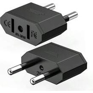 2pcs/pack Eu Travel Adapter, 2 Pin Plug Cable Conversion For Germany, Europe, Usa, Canada, Mexico, S