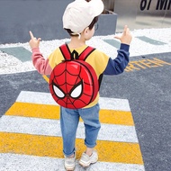 Kindergarten 2-3-5 Years Old Baby's School Bag Korean Super Light Cute Boys' Backpack Cartoon Mini Spiderman Schoolbag