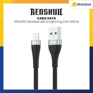 IPHONE REDSKULL RSDL200 Lightning Cable 2M 2. Fast Charging Charger Cable iPad Braided Nylon Aluminu