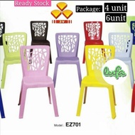 3V High Quality Stackable Dining Plastic Chair kerusi plastik bangku plastic  Ez-701