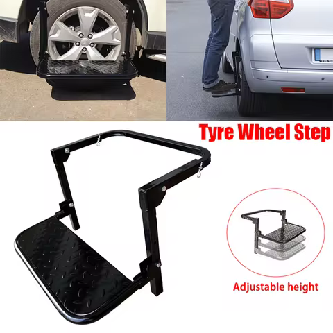 Universal Tire step vehicle Car Protable Folding Stairs Tyre Mount Steps Ladder Heavy Duty For Campe