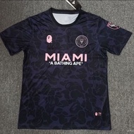 Bape Explosive Ape Tide แบรนด์ไมอามี่ International Miami เสื้อยืดแขนสั้นปักลายนำเข้าสไตล์ใหม่