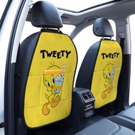Tweety Bird Car seat back storage bag (2 pieces) Back seat anti-kick pad Car seat protection pad