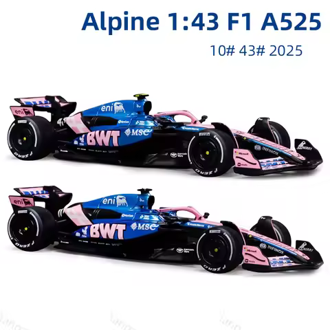 Bburago 1:43 BWT Alpine 2025 A525 F1 Racing Formula Car Static Simulation Diecast Alloy Model 10# Ga