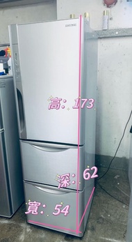 雪櫃 窄身款 173CM高 日立三門 可自動製冰 R-SG31B 銀色 #二手電器 #清倉大減價 #最新款 #香港二手 #二手洗衣機 #二手雪櫃 #搬屋 #傢俬