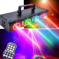 Laser Show System Rotating Sound Activated RGB Laser Beam Projector DJ Disco Light DMX Control