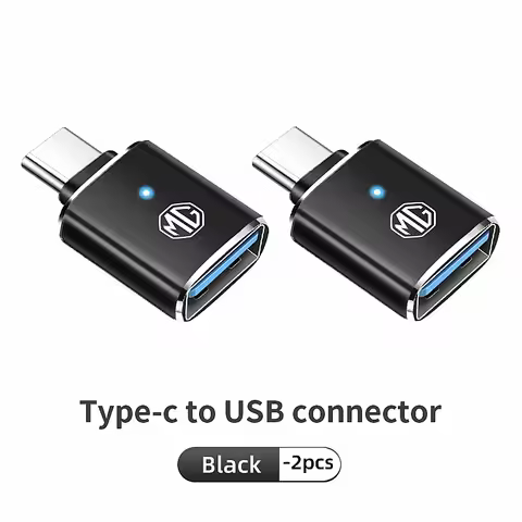 MG Logo Type-C to USB3.0 LED Car Adapter For MG ZS HS MG4 MG5 Mulan GT, CarPlay CarLife Converter Au