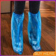 BUY Here ถุงครอบรองเท้ากันฝน ถุงพลาสติกยาว ถุงพลาสติกกันลื่น สำหรับสวมรองเท้า (พร้อมส่ง) ถุงคลุมรองเท้า  Disposable foot cover