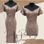 Dusty Rose Neoprene Dress/ Principal & Secondary Sponsor Gown/ Mother of the Bride