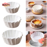 BEAUTY 50Pcs Basques Cake Paper, Kitchen Use 4/6/8inch Baking Papers,  Foldless Disposable Oilproof 