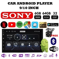 [4GB RAM+64GB ROM] SONY Style Android Player 9"10 inch Quad Core Car Multimedia MP5 Player Wifi