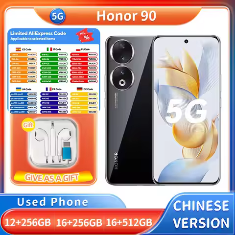 HONOR 90 5G 256GB 512GB ROM TUV Rheinland 1600nits 6.7inch 120Hz Screen 200MP 5000mAh charging 66W U