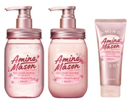 Amino Mason 深層保濕洗髮精＆護髮乳 迷你髮膜組合 櫻花限定套裝2021