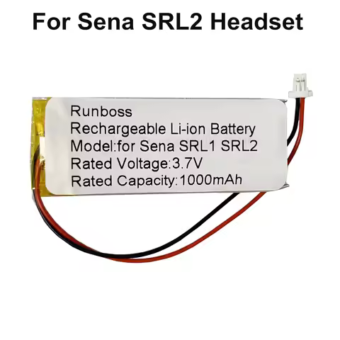 3.7V 1000mAh PTC802050 Battery For Sena SRL2 SRL-01 (SP51) SHOEI Neotec II GT-Air II J-Cruise II Int