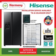 HISENSE 640L Side By Side Inverter Fridge RS700N4AWBUI 640L Refrigerator ( Peti Sejuk) 冰箱 Ice & Wate